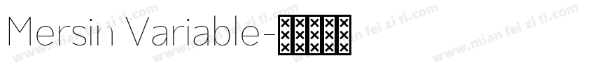 Mersin Variable字体转换